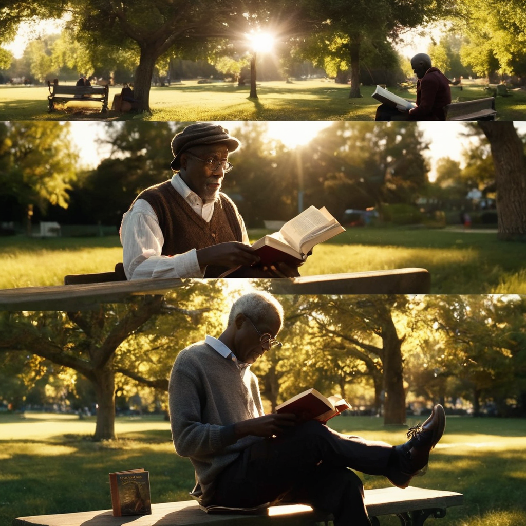 09662-688208029-_lora_SDXL_cinematic_Sa_May_1_ cinematic, old black man reading a book outside on a park bench sun rays.png